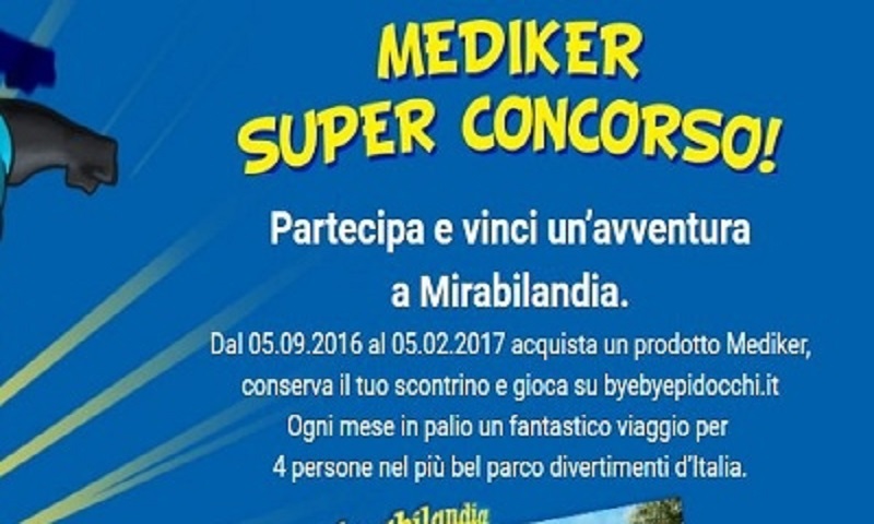 Concorso Mediker vinci Mirabilandia